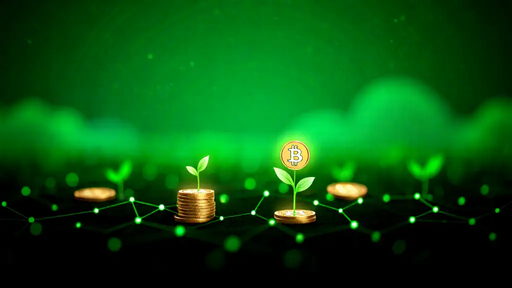 DeFi yield farming with cryptocurrency coins and blockchain